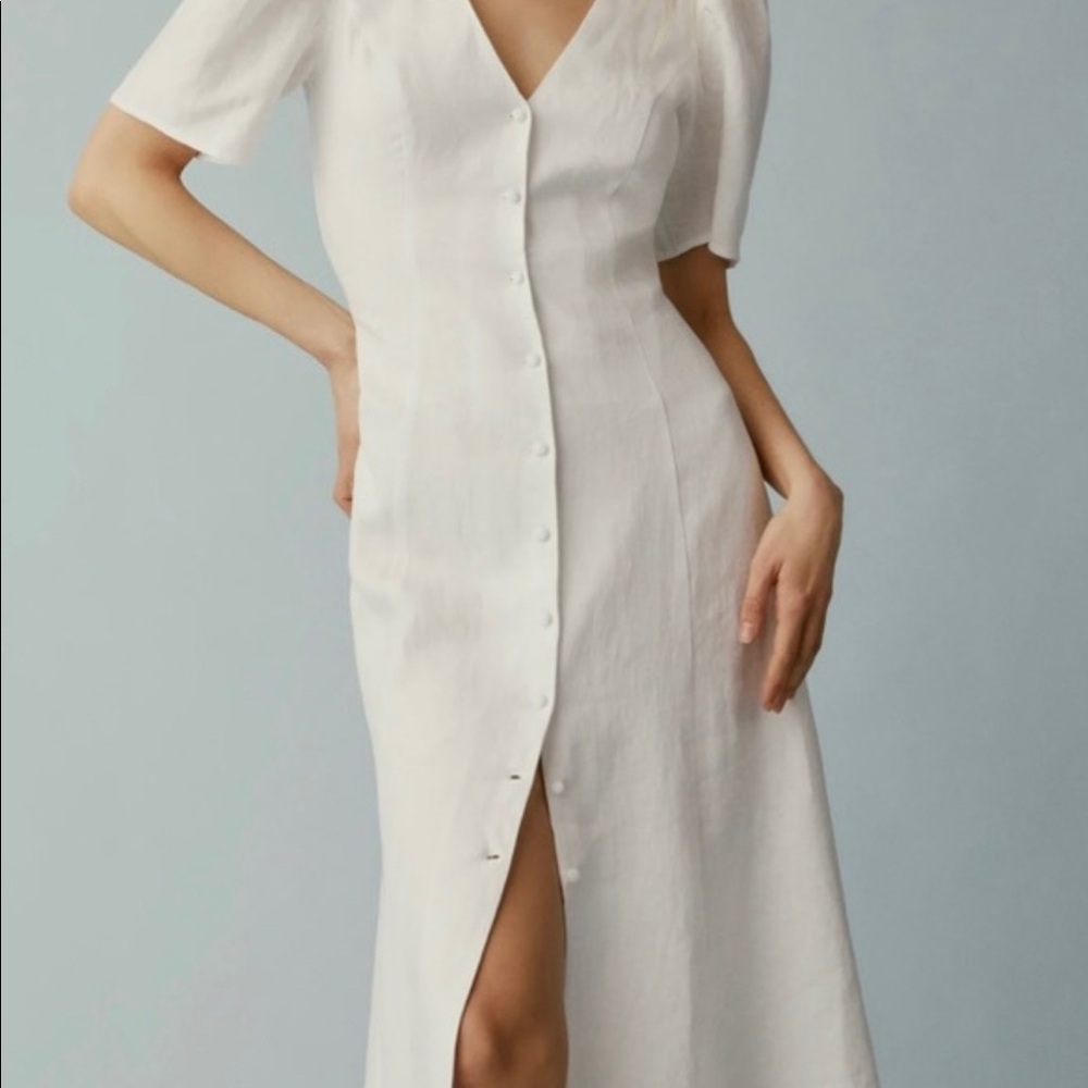 Reformation White Midi Dress
